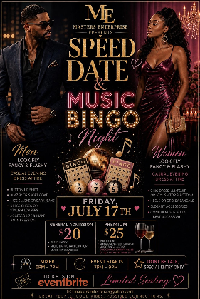 Masters Enterprise Speed Date Bingo Night