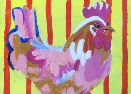 Colorful Chicken Sip & Paint Night at V&VG