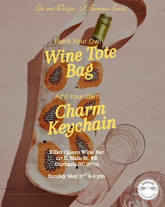 Paint Your Own Wine Tote Bag