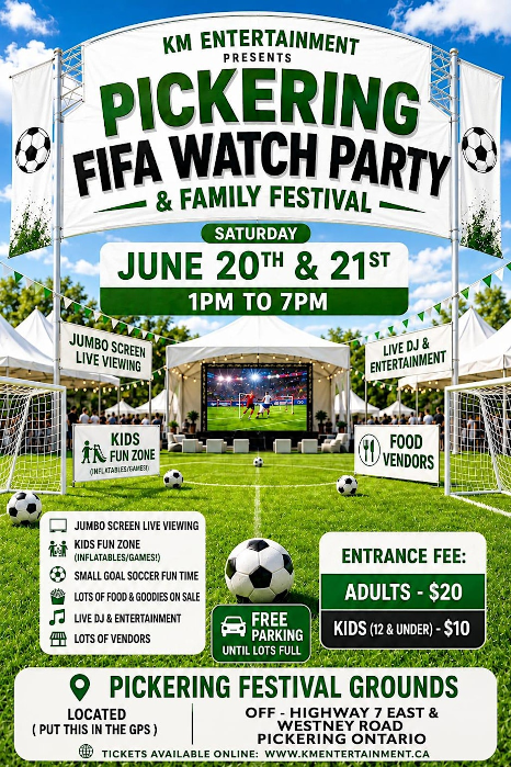 FIFA - FANZONE & WATCH PARTY (PICKERING)