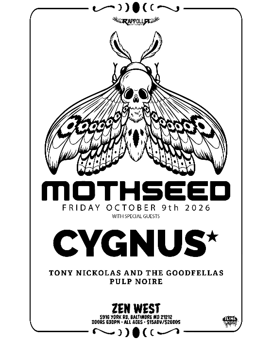 A Haunting Good Line Up Featuring Moth Seed | Cygnus | Tony Nickolas And the Goodfellas | Pulp Noire