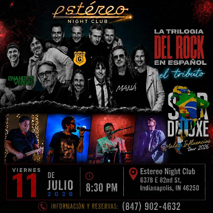 LA TRILOGIA DEL ROCK EN ESPA˜NOL TRIBUTO A MANÅ, ENANITOS VERDES Y HOMBRESG