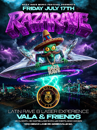 RAZA RAVE Greenville, SC -LATIN RAVE & LASER EXPERIENCE