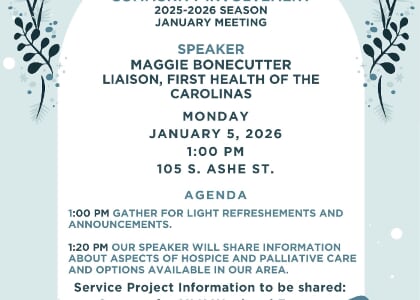 Southern Pines Civic Club Meeting and Program
