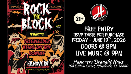 Live Music Show with Freebleeder + Friends at Hanovers Pflugerville