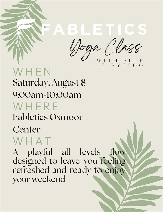 Yoga at Fabletics Oxmoor Center