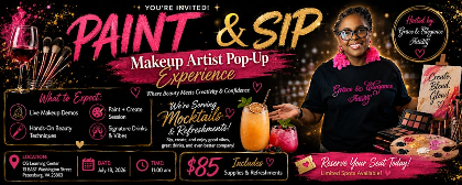 PAINT & SIP:  Makeup Artist Pop Up Experience
