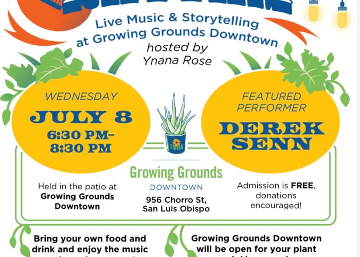 Derek Senn at Growing Grounds Downtown July 8