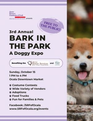 Have fun at the Bark in the Park event this weekend 