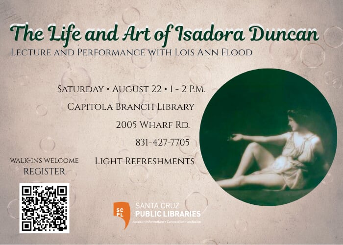 Life and Art of Isadora Duncan: Lecture and Performance with Lois Ann Flood