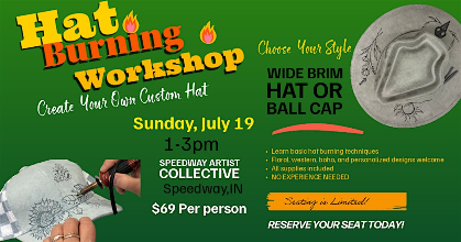 Make your own custom hat - Hat burning workshop - Wide Brim Hat • Ball caps