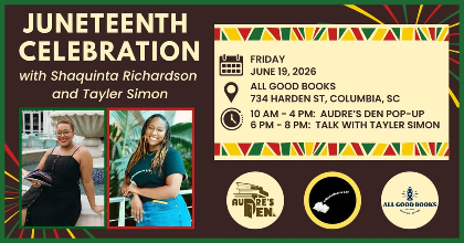 Juneteenth Event: Pop-Up with Audre's Den + Author Talk with Taylor Simon