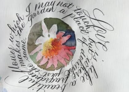 Pointed Pen Calligraphy & Watercolor with Carol