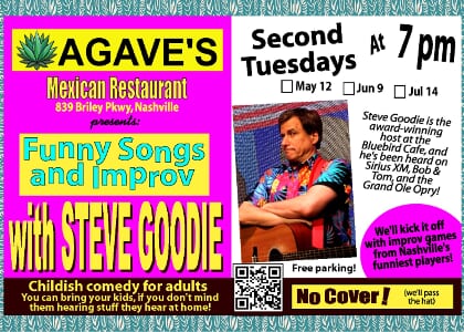 Funny Songs and Improv with STEVE GOODIE!