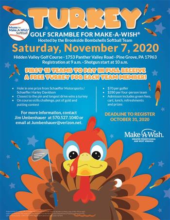 Turkey Golf Scramble For Make A Wish Whtm Calendar