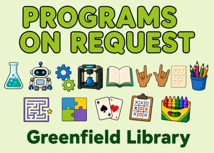 Greenfield - Programs on Request flyer