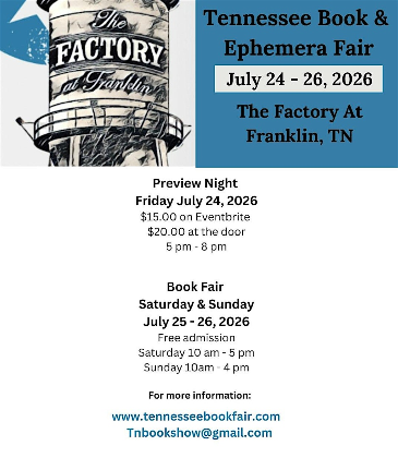 Tennessee Book and Ephemera Fair 2026