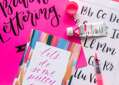Brush Lettering for Beginners at Sweetwaters Coffee & Tea