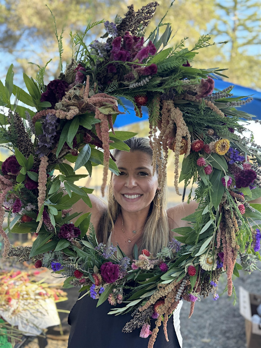 Woodland Harvest Wreaths, Lunch and Wine at Roberts Ranch Vineyards
