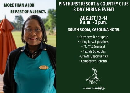 Pinehurst Resort 3 Day Hiring Event