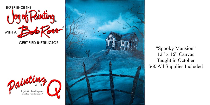 Spooky Mansion" Bob Ross Workshop