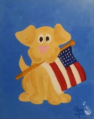Painting with a Twist: Patriotic Puppy