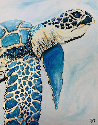 Gold Leaf Sea Turtle