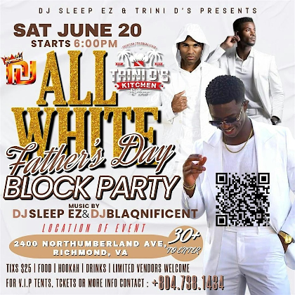 ALL WHITE FATHER'S DAY BLOCK PARTY
