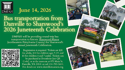 Bus Transportation from Danville to Sharswood's Juneteenth Event
