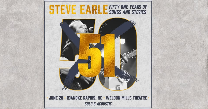 Steve Earle at Weldon Mills Theatre