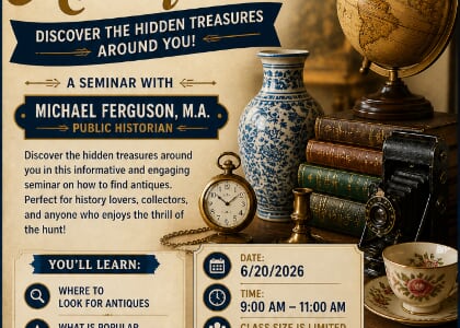 How to Find Antiques Seminar