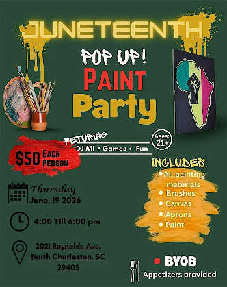 Pop Up Juneteenth  Sip n Paint Day Party!