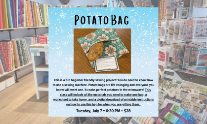 Potato Bag Sewing Class at Red Bird Thread Co.