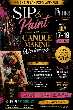 Indiana Black Expo Weekend Sip & Paint | Phiri Art Studios