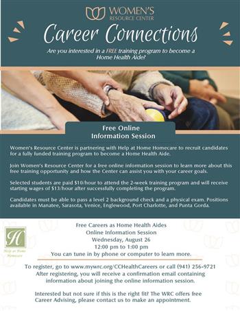 Free Careers In Home Health Aides Wwsb Mysuncoast Sarasota Events