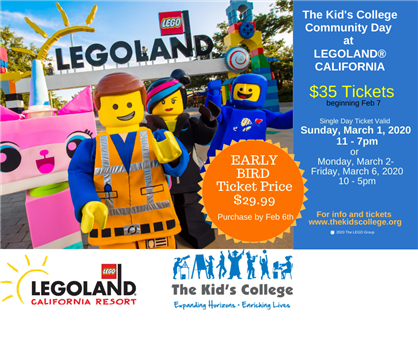 Legoland $35 2024 tickets 2020