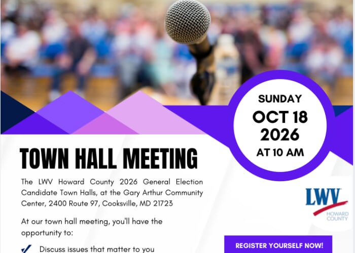 League of Women Voters of Howard County Candidate Town Hall