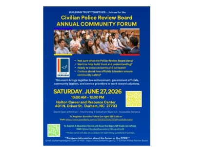 Durham Civilian Police Review Board Annual Community Forum