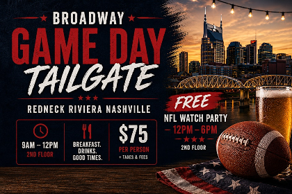 Broadway NFL Game Day Tailgate & FREE Watch Party