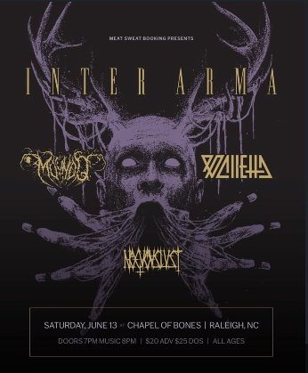 Inter Arma / Mo'ynoq / Valletta / Nocuous Lust