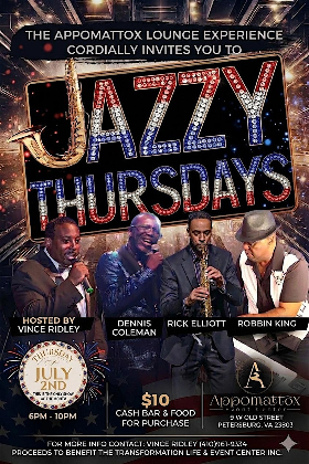 Appomattox Lounge Experience Presents "Jazzy Thursdays" (Red, White & You)