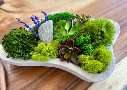 DIY- Moss Tablescape Wellness Workshop