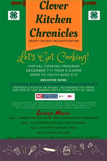 4-H Clover Kitchen Chronicles: Hearty Holiday Delights - WJZY Calendar