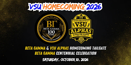 Beta Gamma & VSU Alphas Homecoming 2026 Tailgate