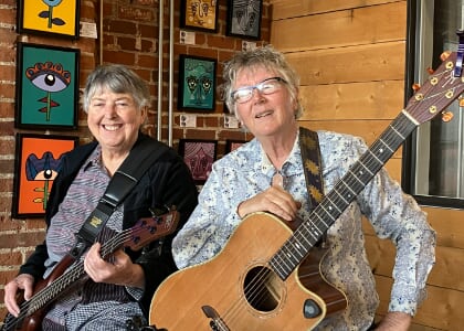 Laurie & Lorrie at Flights Wine Cafe Arvada!