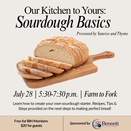 Our Kitchen To Yours: Sourdough Basics with Bennett Integrative Health