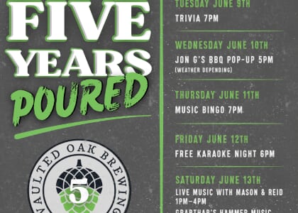 Vaulted Oak Brewing's 5th Anniversary Week