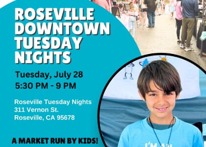 Kids Markets at Roseville Downtown Tuesday Nights