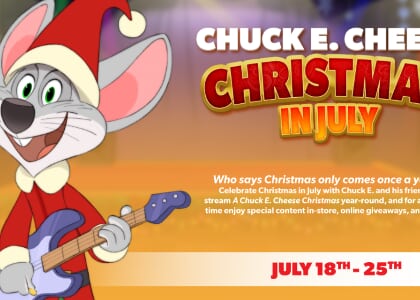Chuck E. Cheese Celebrates Christmas in July