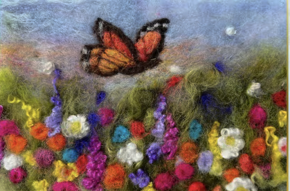 Needle Felting Workshop: Monarch with Flowers